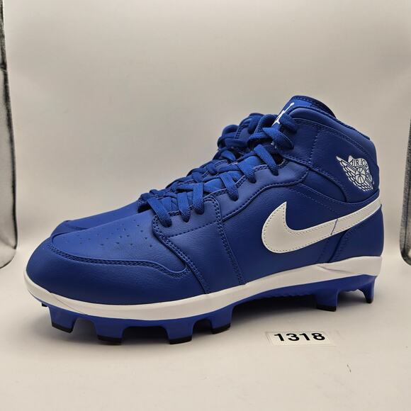 NIKE AIR JORDAN 1 MEN'S 11.5 RETRO MCS GAME ROYAL BASEBALL CLEATS AV5354-401